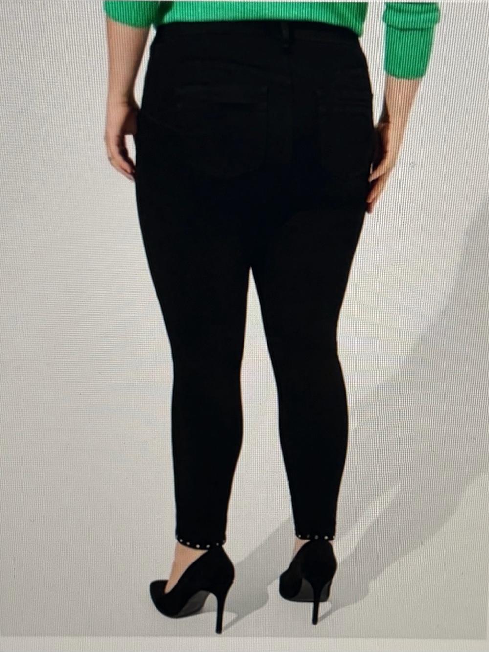Torrid Bombshell Skinny Premium Stretch High-Rise Jean Black Studded sz 12 - Picture 7 of 9